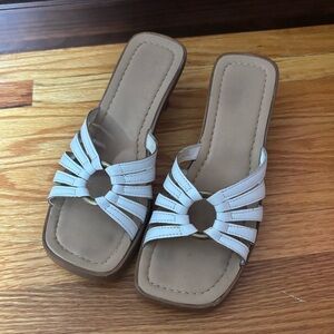 Y2K White Strappy Heeled Sandals